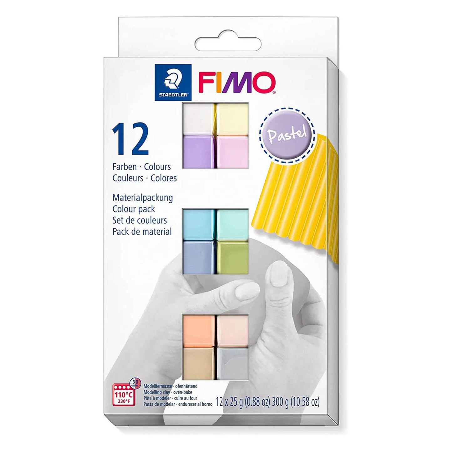 Coffret Pâte Fimo Soft - Couleurs Pastel - 12 x 25 g - Librairie Oxford City