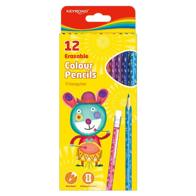 CRAYON COULEUR 12*18 GOMMABLE - Librairie Oxford City