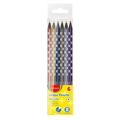 CRAYON COULEUR 6*18 METAL - Librairie Oxford City