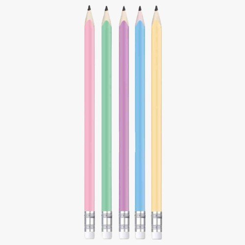 Crayon noir HB2 Couleur Pastel + Gomme - KEYROAD - Librairie Oxford City