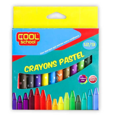 Crayons Pastel 12/9 - COOL SCHOOL - Librairie Oxford City