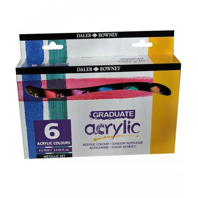 Daler Rowney Graduate Acrylic - Metallic Set - Librairie Oxford City