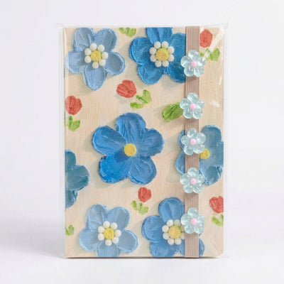 Notebook A5 Fantaisie – Couverture Décorative & Fermeture Élastique avec Breloques | Modèles Assortis - Librairie Oxford City