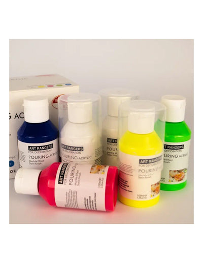 Acrylic Pouring Set Neon Colors 6x100ml - Librairie Oxford City