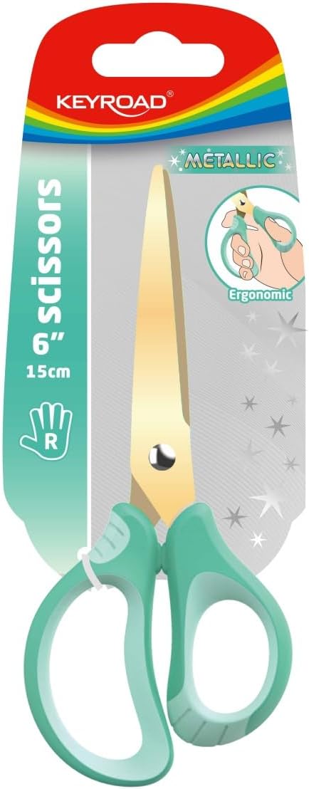 Keyroad – Ciseaux enfant Metallic 15 cm lames inox - Librairie Oxford City