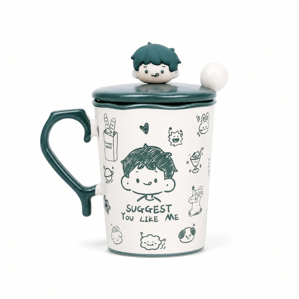 Mug en Céramique avec Couvercle — Illustrations Cartoon - Librairie Oxford City