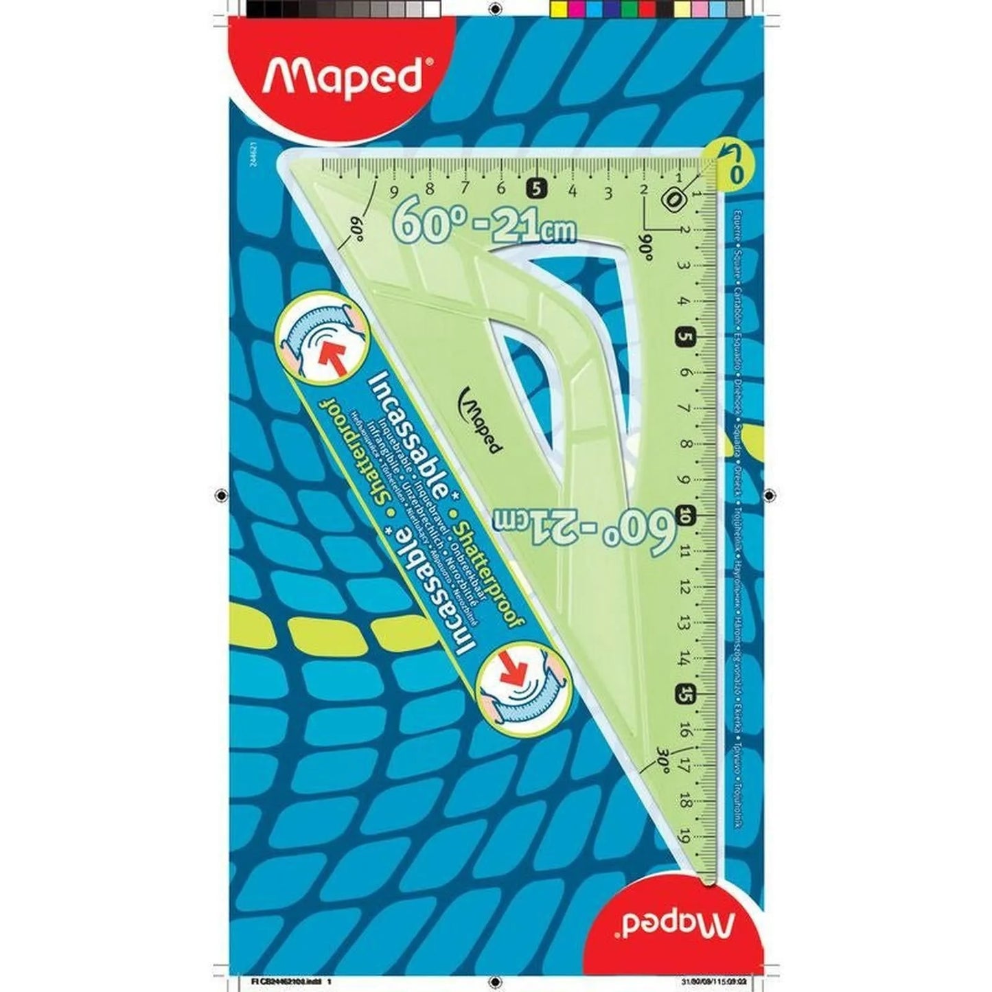 EQUERRE 60° 26CM INCASSABLE MAPED - Librairie Oxford City
