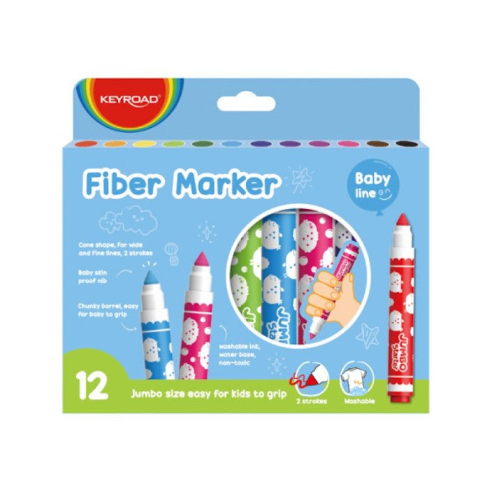 Feutres Jumbo Lavables Keyroad - Encre Non - Toxique 3+ Ans - Librairie Oxford City