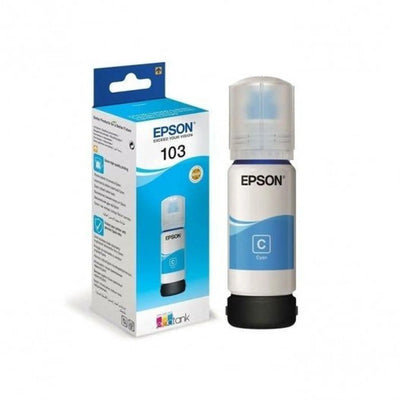 Flacon d'encre Bleu série 103 Epson Ecotank (65 ml) d'origine - Librairie Oxford City