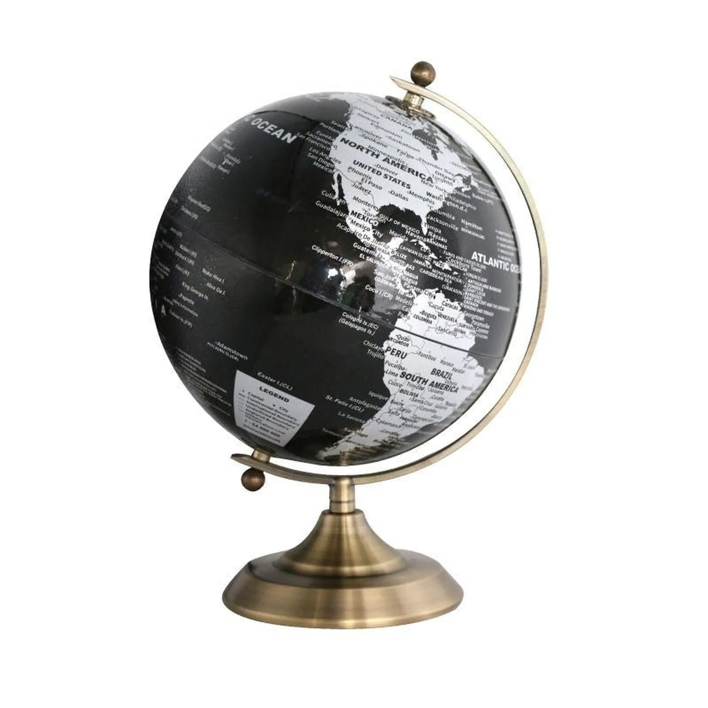 Globe Lumineux D20 Anglais - Noir - Librairie Oxford City