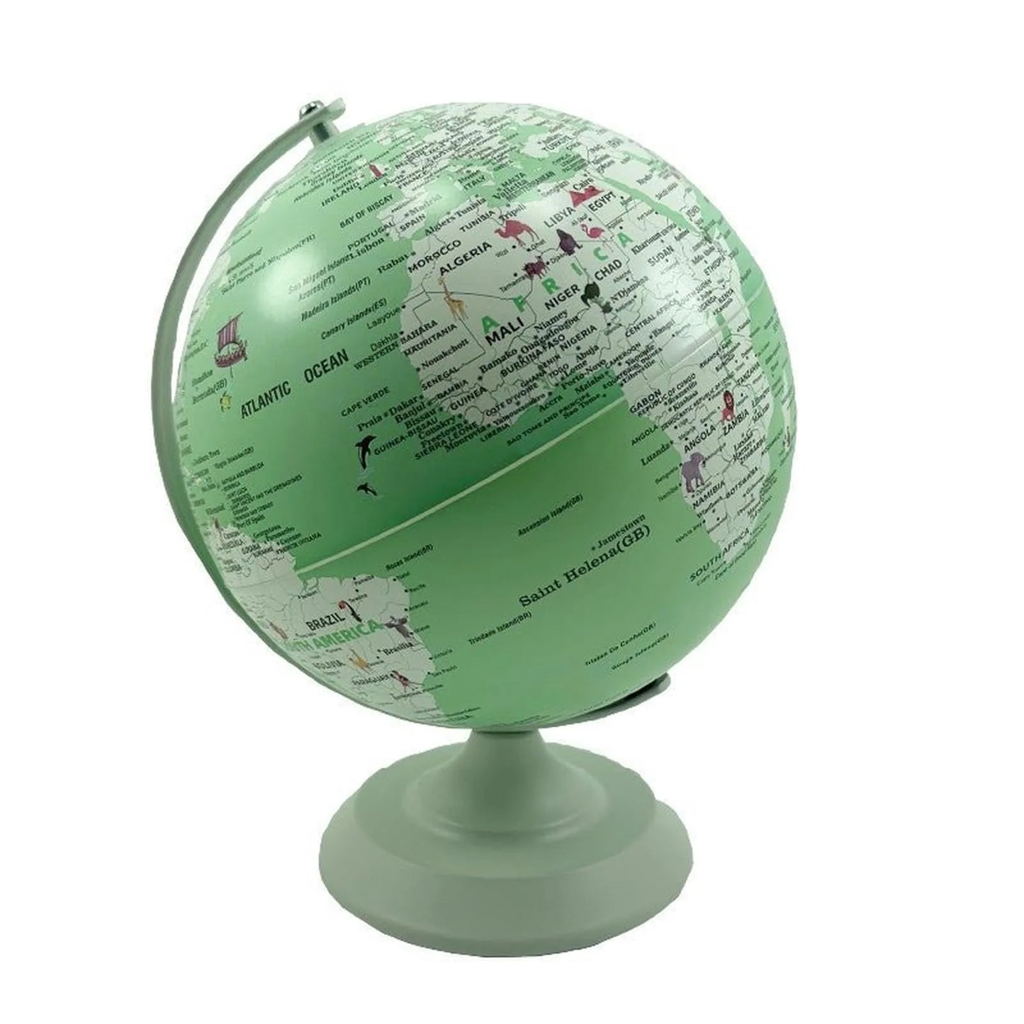 Globe Lumineux D20 Anglais - Vert Pastel - Librairie Oxford City