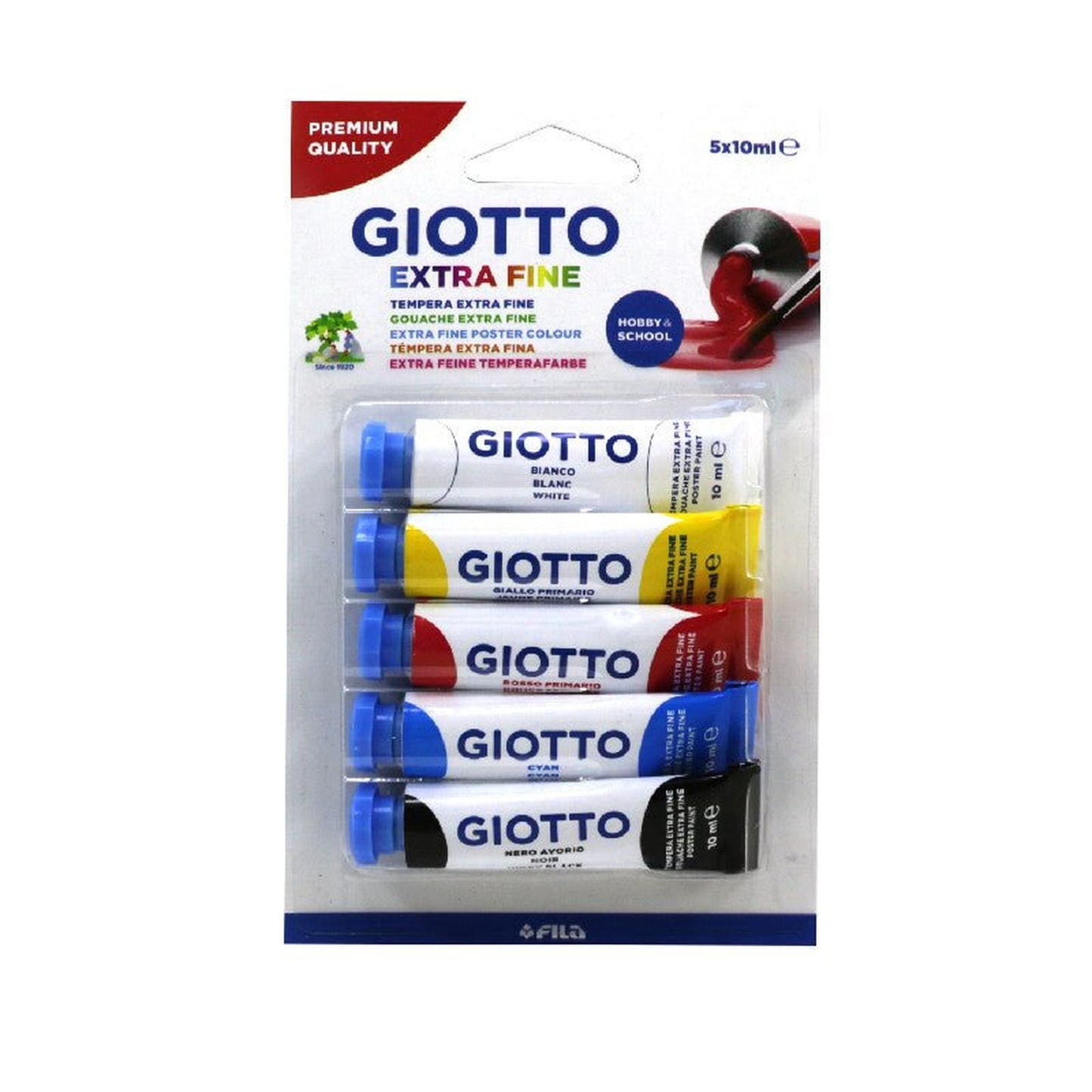 GOUACHE 5TUBES 10ML GIOTTO - Librairie Oxford City