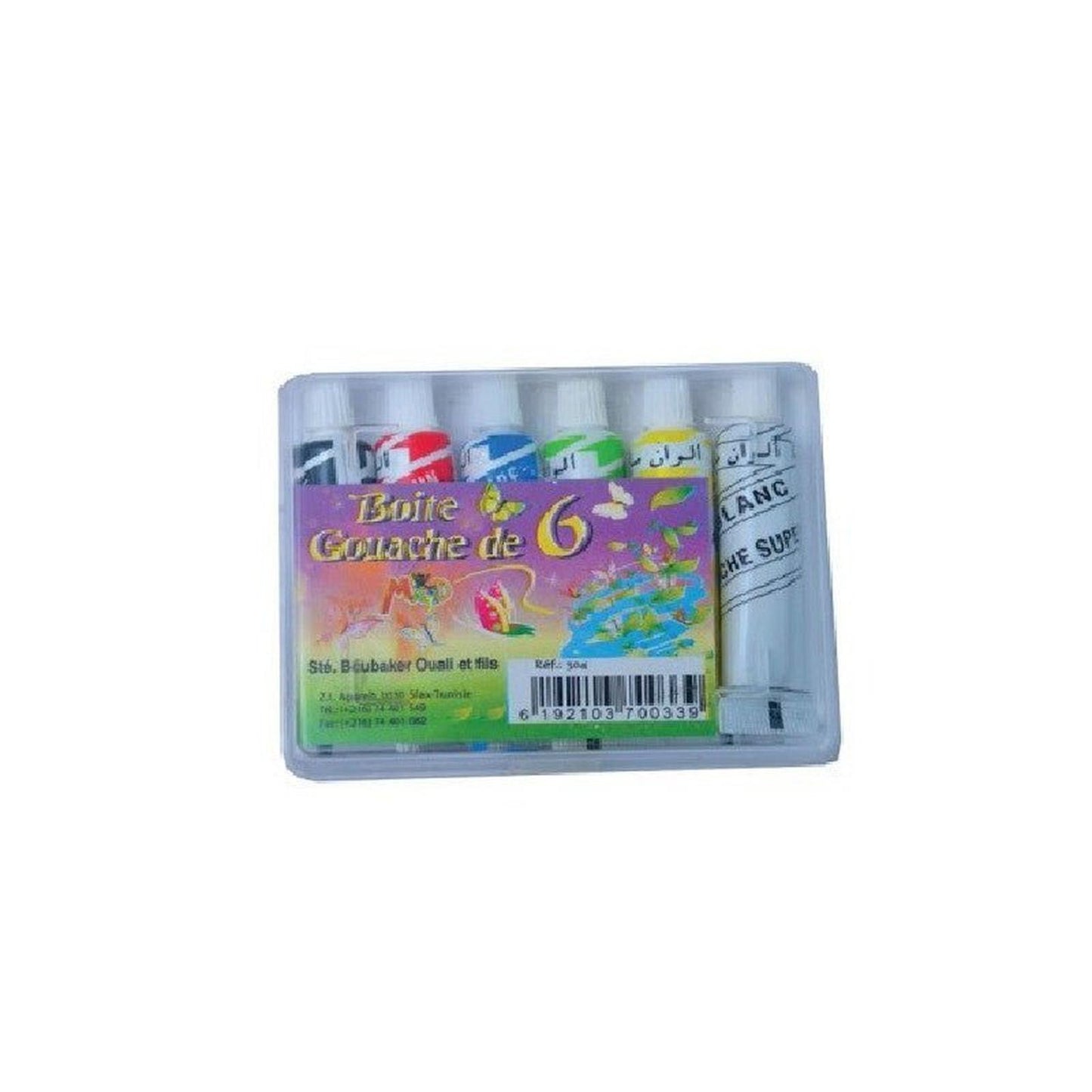 GOUACHE 6TUBES CRISTAL MAJED - Librairie Oxford City