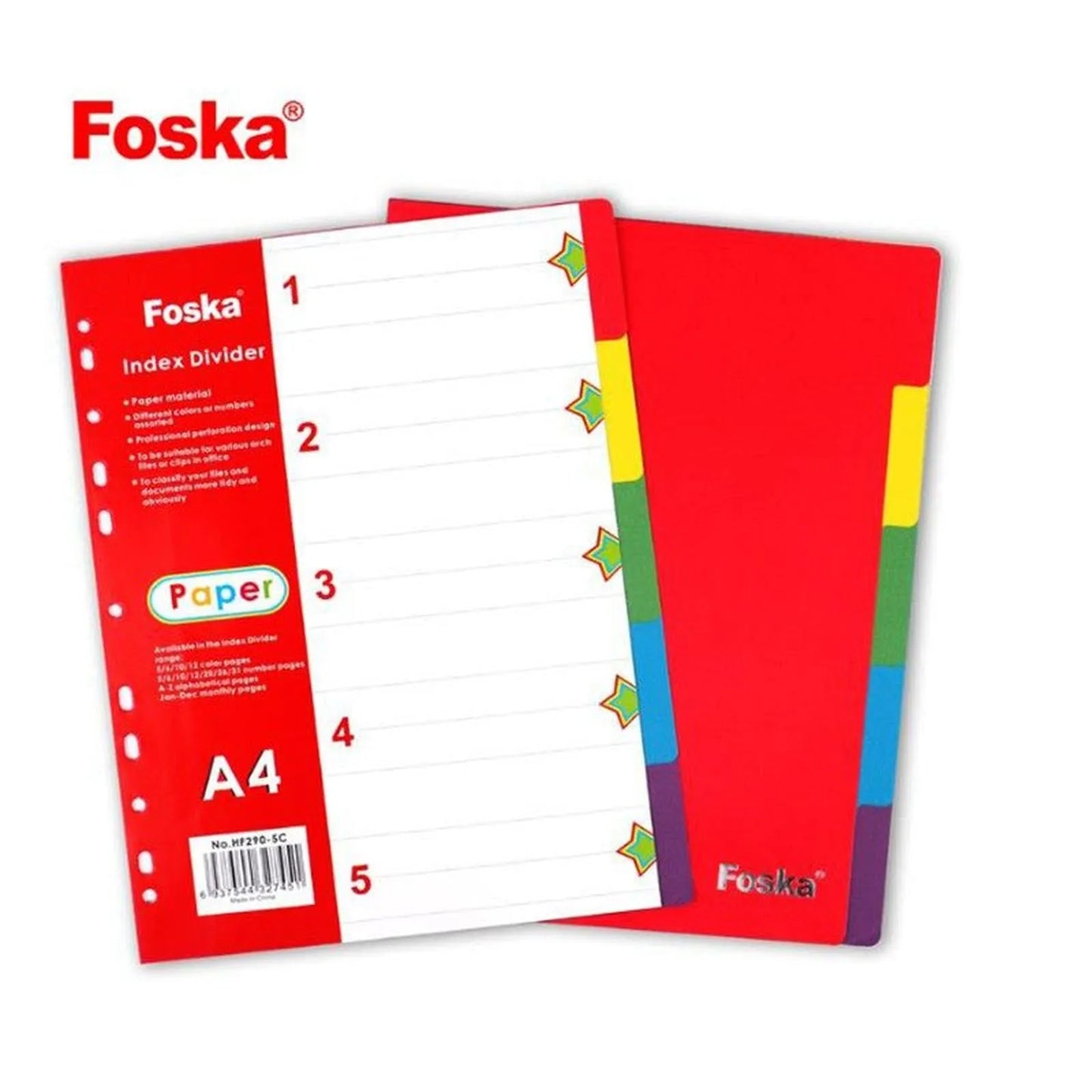 INTERCALAIRE DE 6 CARTONS FOSKA - Librairie Oxford City