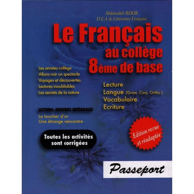 Le Français au collège 8ème de base - PASSEPORT - Librairie Oxford City