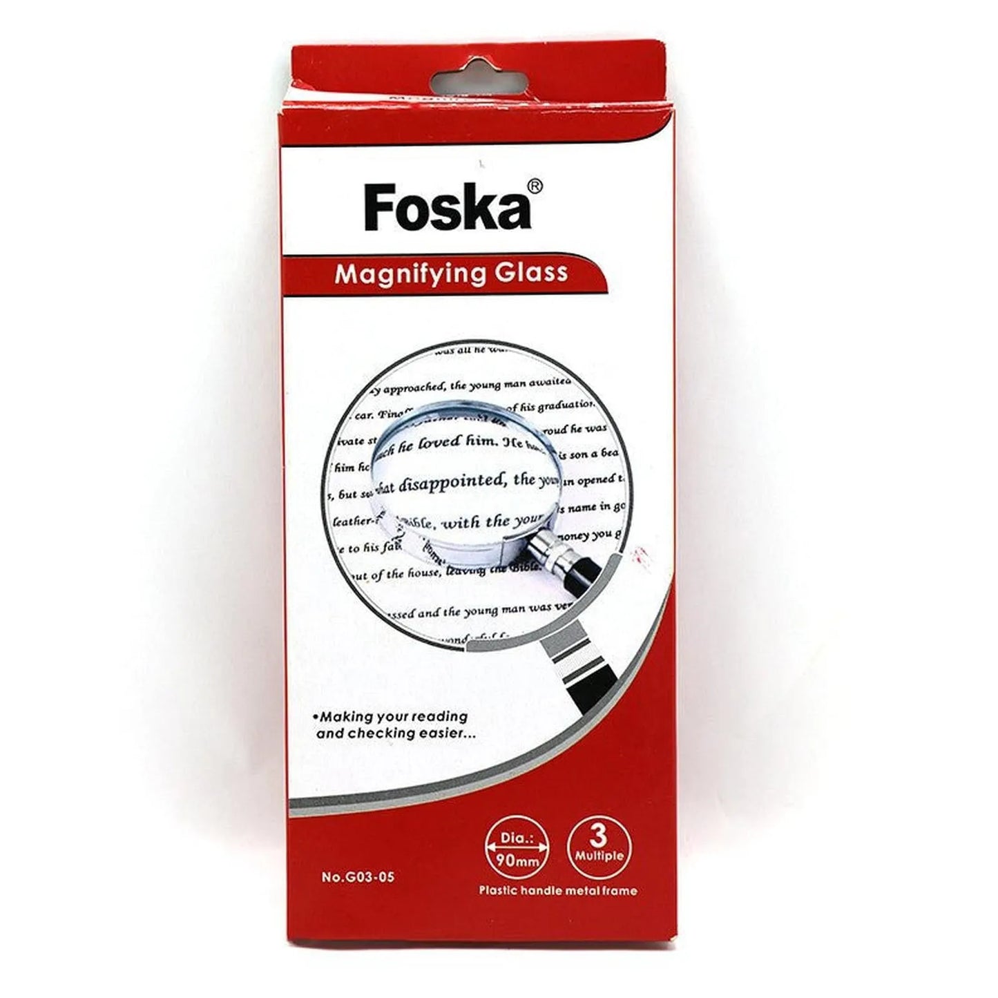 LOUPE METAL 90MM G03 - 05 FOSKA - Librairie Oxford City