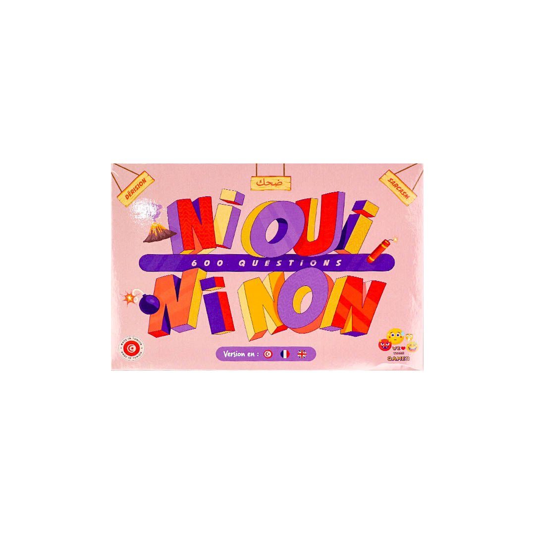Jeu de cartes "Ni Oui Ni Non" avec 600 Questions en tunisien, français et anglais - Librairie Oxford City