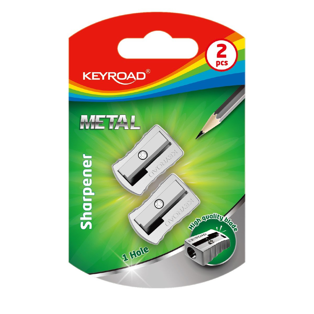 Pack 2 taille crayon ergo Métal 1 trou - Librairie Oxford City