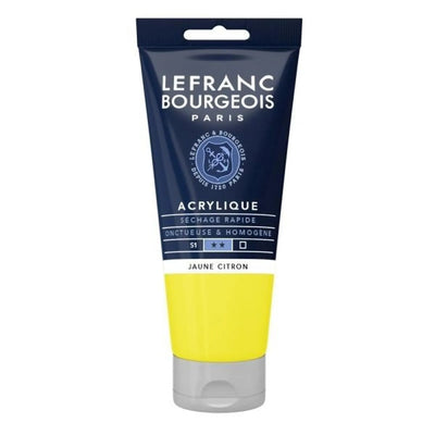 Peinture acrylique 80ml - Jaune citron - Librairie Oxford City