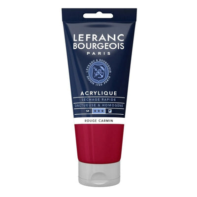 Peinture acrylique 80ml - Rouge carmin - Librairie Oxford City
