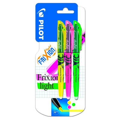 PILOT Lot de 3 surligneurs Jaune Rose Vert Frixion Light - Librairie Oxford City
