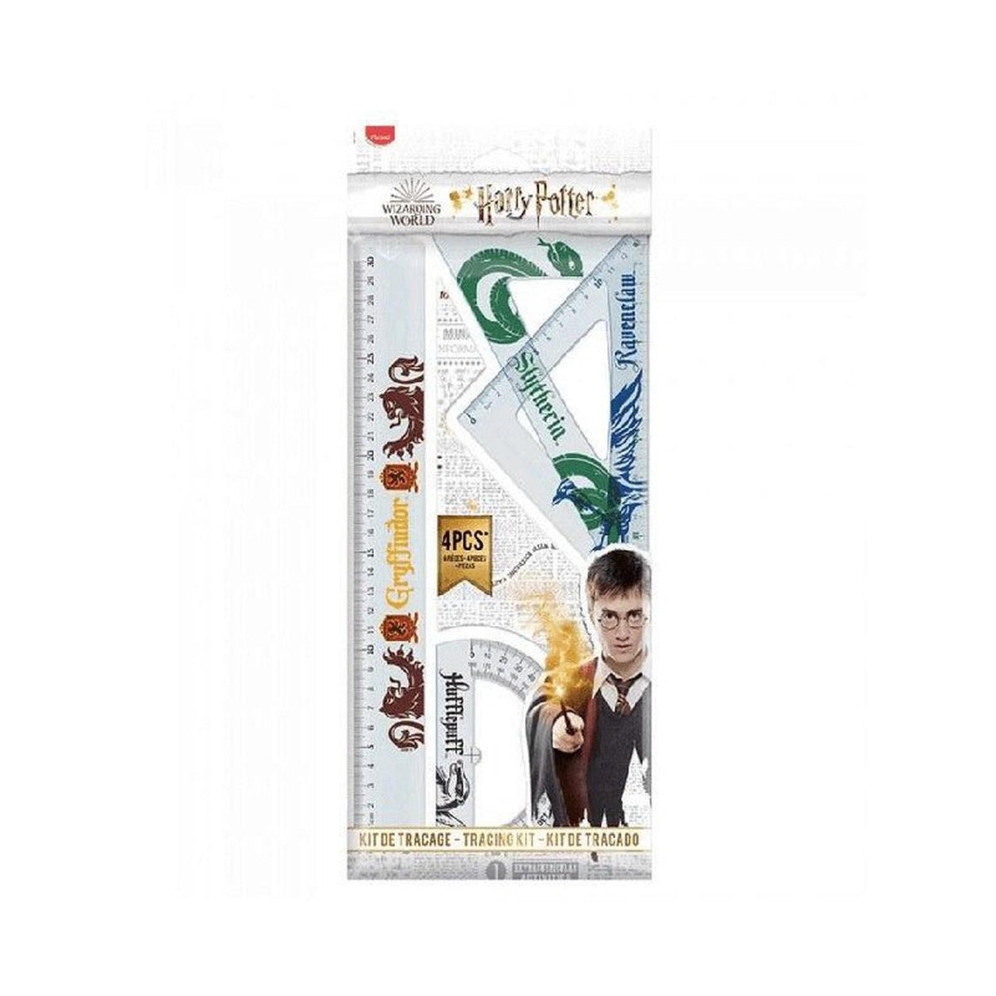 POCHE GEOMETRIQUE 30CM HARRY POTTER 4PCS MAPED - Librairie Oxford City
