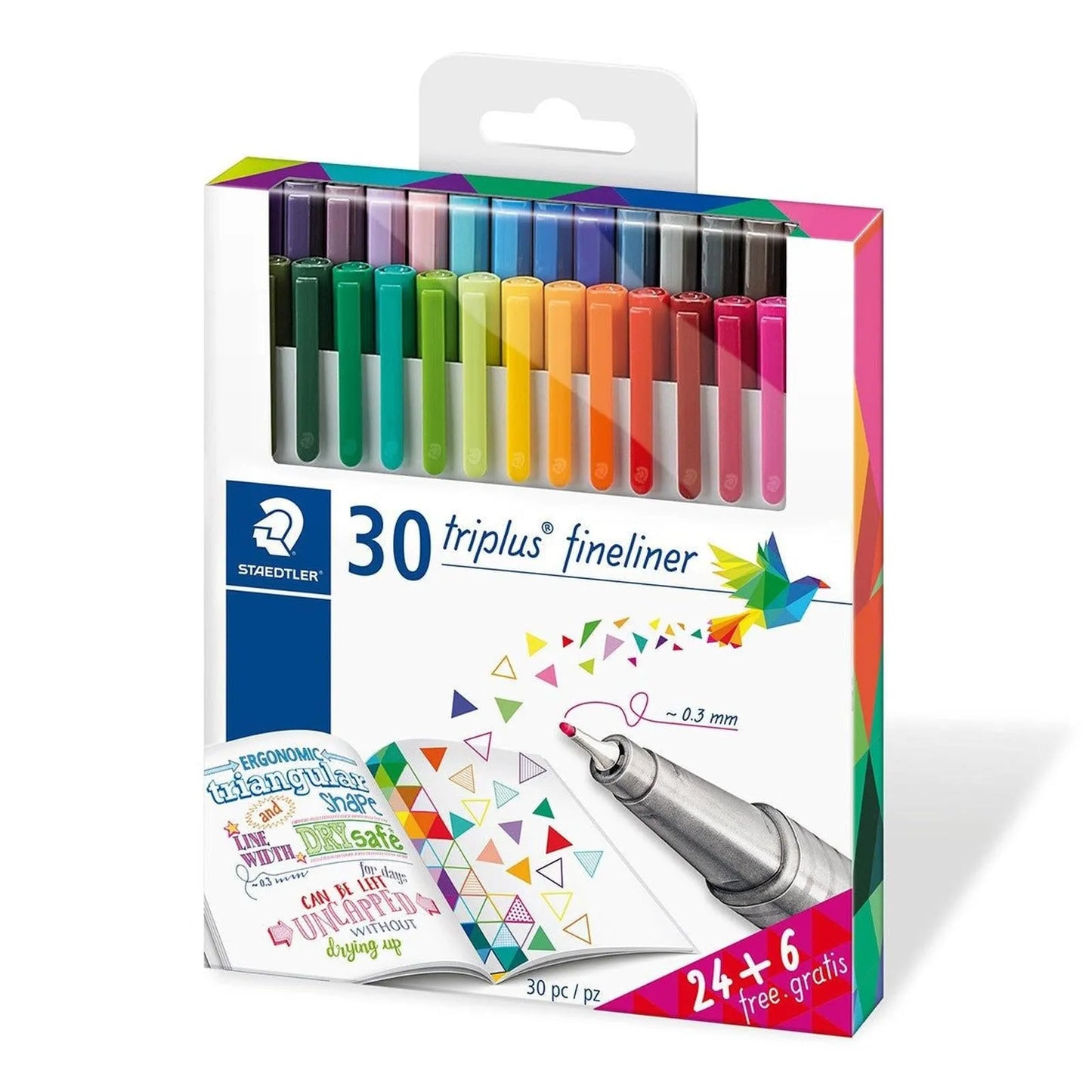 Pochette 30 Stylos Triplus Fineliner - Librairie Oxford City