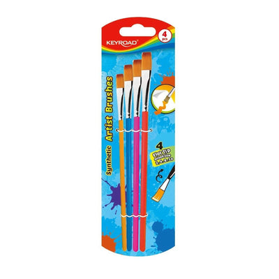 POCHETTE 4 PINCEAU PLAT - Librairie Oxford City