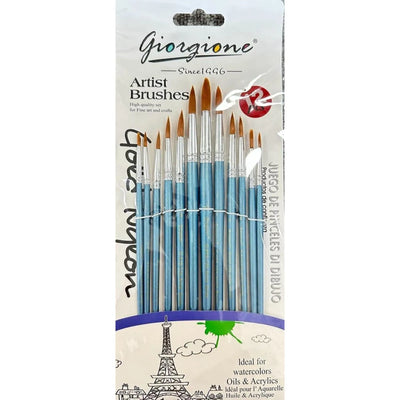 Pochette de 12 Pinceaux Rond G - 818 - 12A |Giorgione - Librairie Oxford City