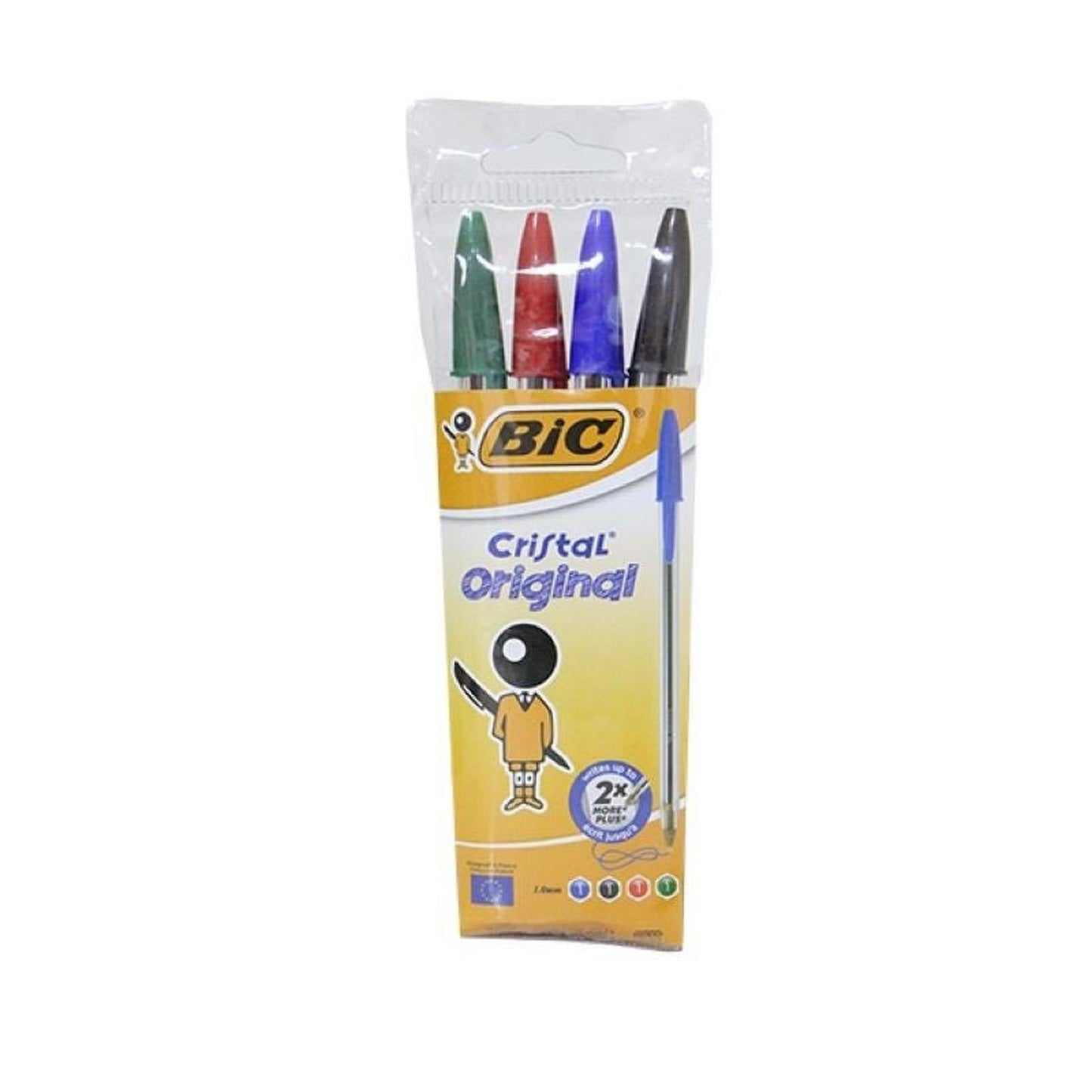 Pochette de 4 stylos a bille cristal - Librairie Oxford City
