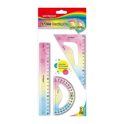 Pochette géométrique 20cm 3 pièces - Librairie Oxford City