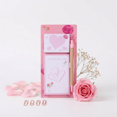 Bloc - Notes Aimanté avec Stylo (20x10cm) (6 modèles floraux) - Librairie Oxford City