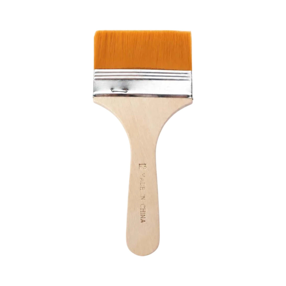 Pinceau Plat Nylon N°12 — Manche Bois - Librairie Oxford City