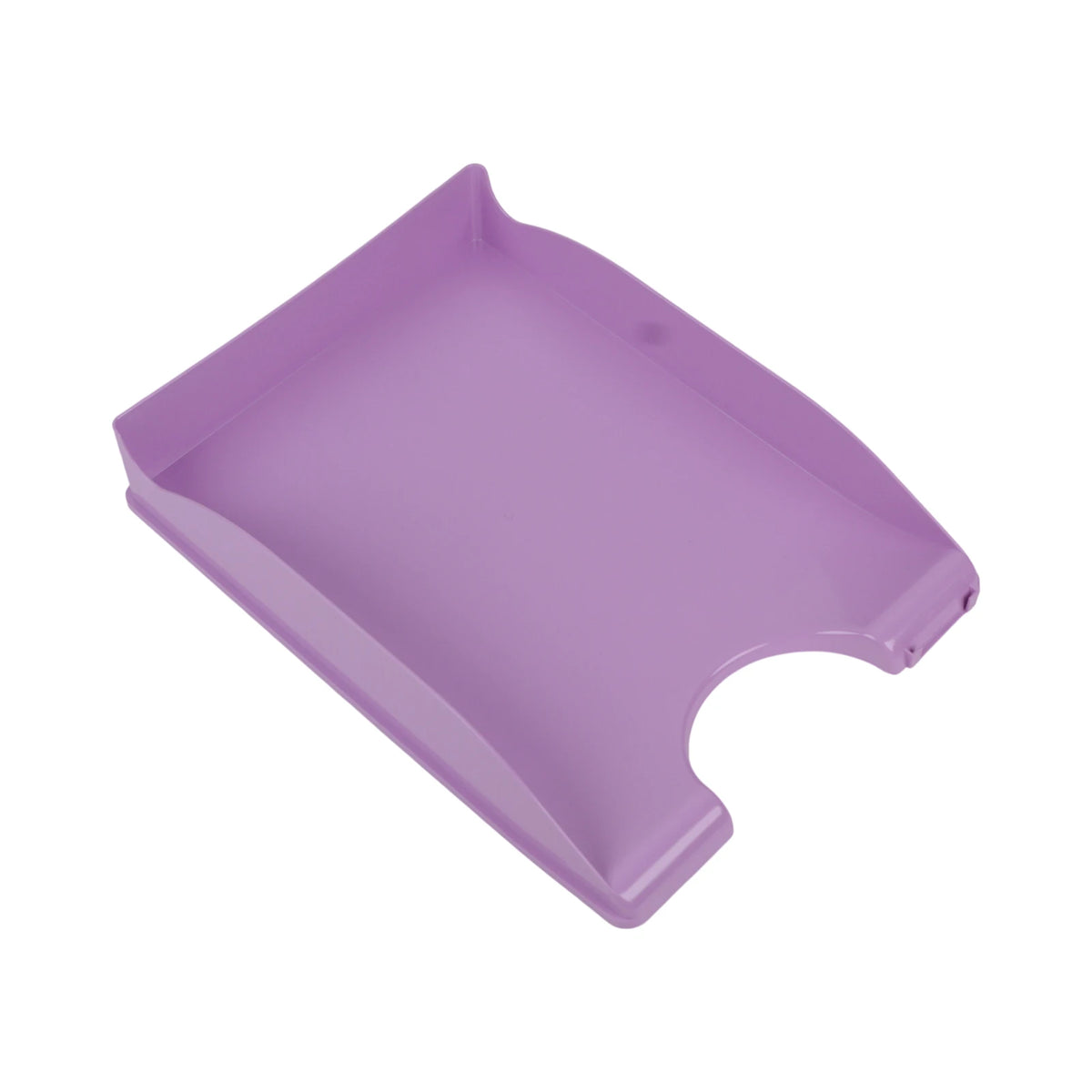 Corbeille à courrier en plastique violet pastel Faibo avec ouverture frontale