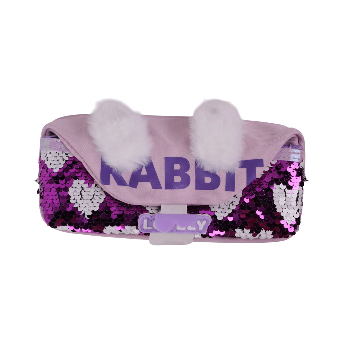 Trousse Lapin Paillettes Réversibles — Oreilles en Peluche