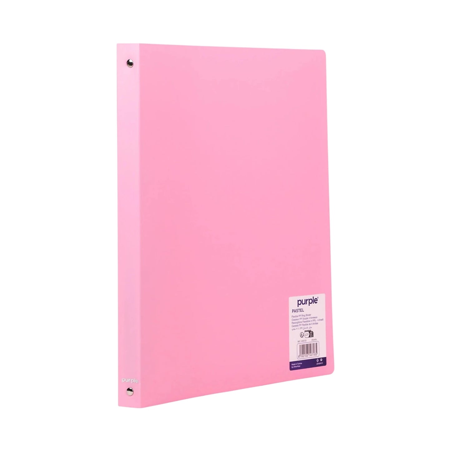 Classeur PP Souple Purple Pastel A4 Dos 20mm – 4 Anneaux – Assortis - Librairie Oxford City