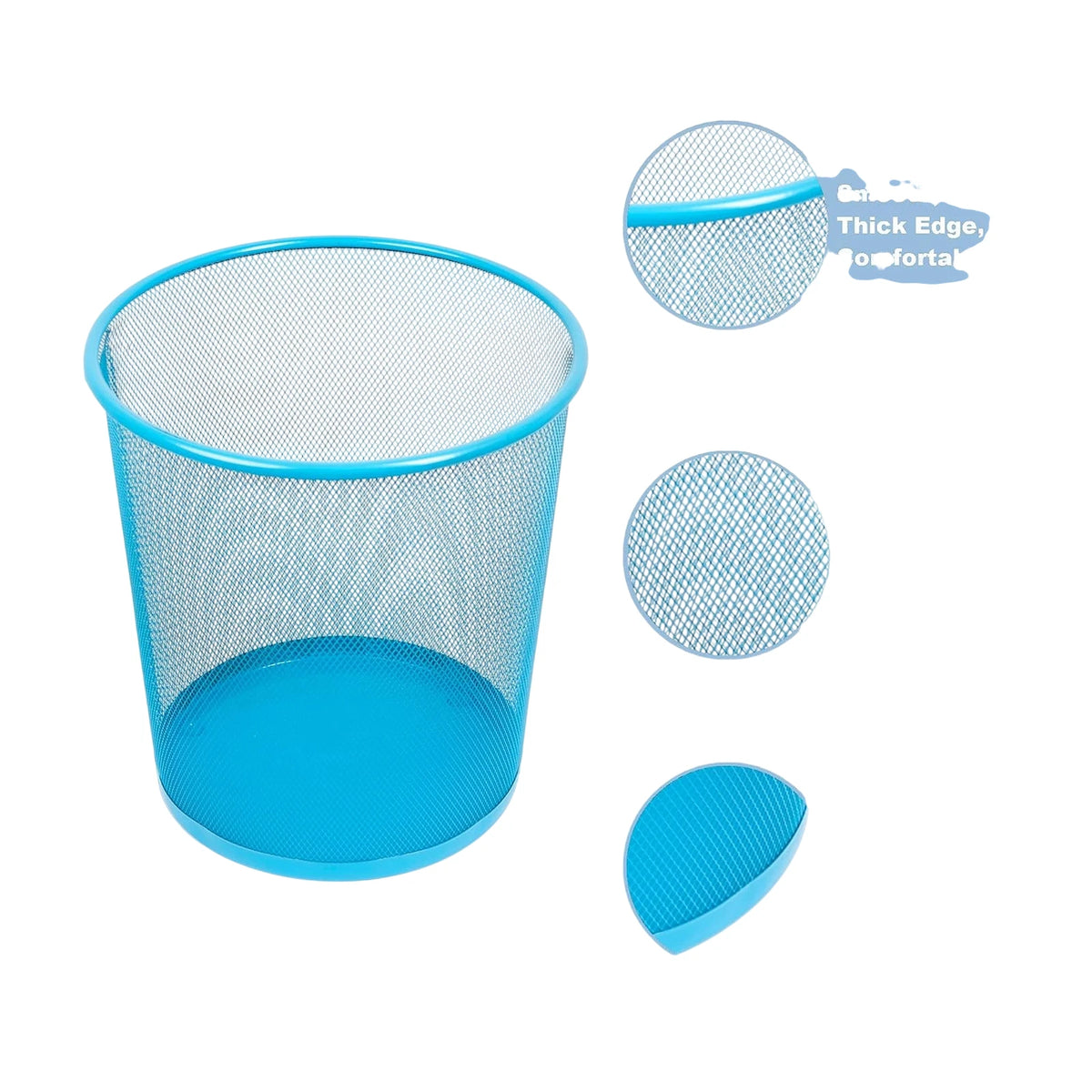 Corbeille à Papier en Métal Maille — Bleue