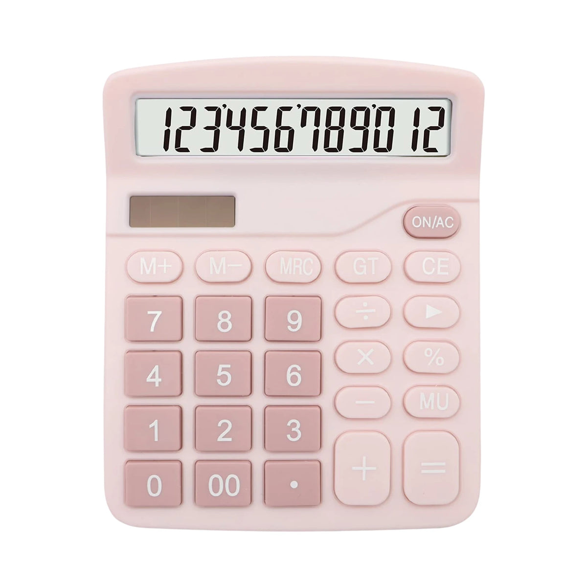 Calculatrice de Bureau 12 Chiffres Solaire - Rose - Librairie Oxford City