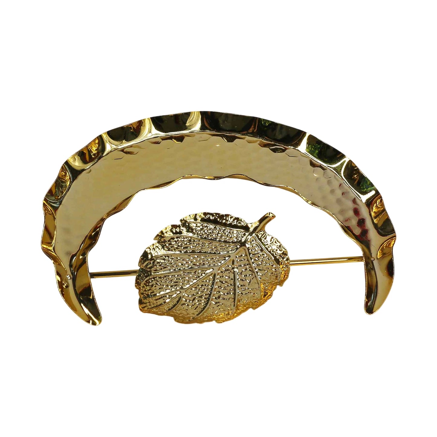 Support Dattes Décoratif Feuille Métal Doré - Librairie Oxford City