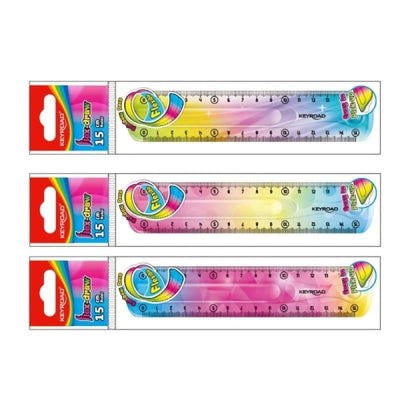 REGLE PLATE 15CM FLEXIBLE - RAINBOW - Librairie Oxford City