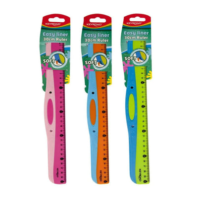 REGLE PLATE 30CM SOFT GRIP - Librairie Oxford City