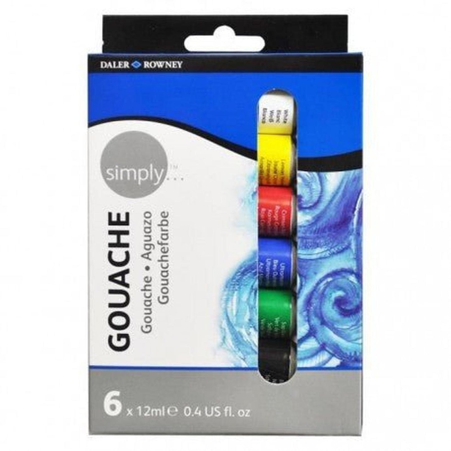 Set de 6 Gouaches 12 ml Simply - Daler Rowney - Librairie Oxford City