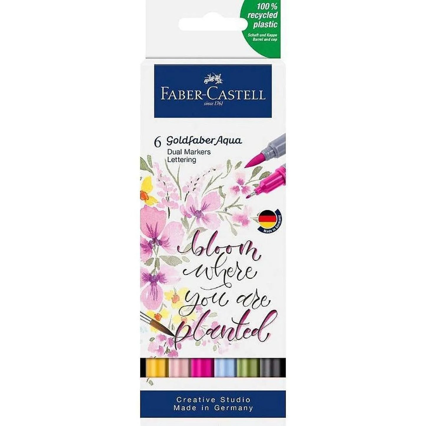 Set de 6 marqueurs aquarelles - Lettering |Faber - Castell - Librairie Oxford City