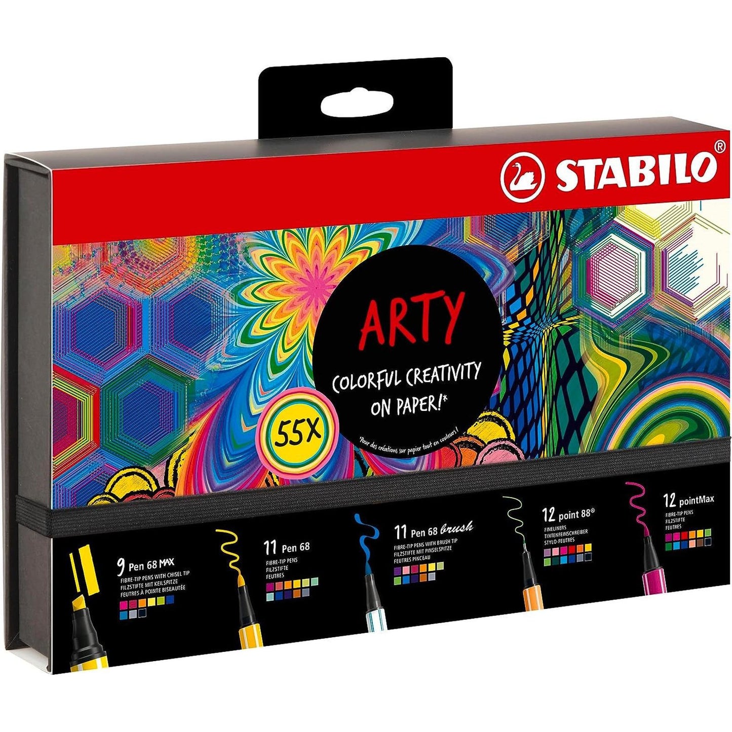 STABILO ARTY - Coffret coloriage x 55 pièces - Librairie Oxford City