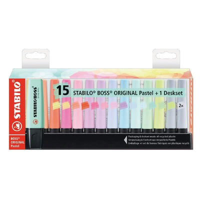 Stabilo Boss bureau pastel de 15 - Librairie Oxford City