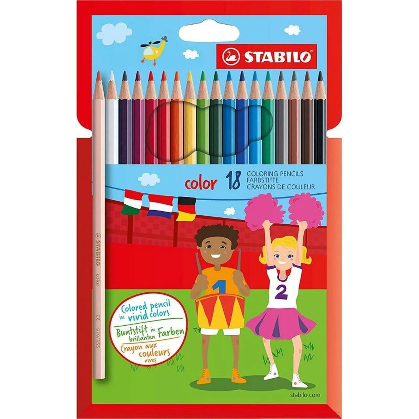 STABILO COLOR CARTON DE 18 CRAYONS - Librairie Oxford City