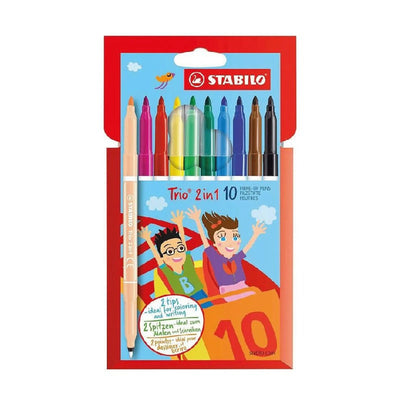 Stabilo trio 2en1feutre de 10 - Librairie Oxford City