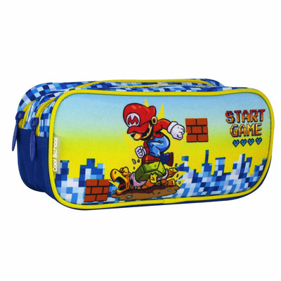 Trousse 2 Zip Mario COOL SCHOOL - Librairie Oxford City