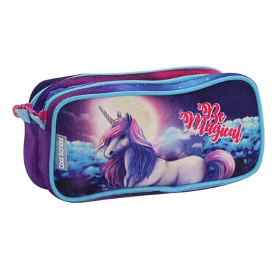 Trousse 2 zip Unicorne - Librairie Oxford City
