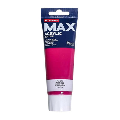 Tube Acrylique 80ml Rose Rouge ART RANGERS MAX - Librairie Oxford City